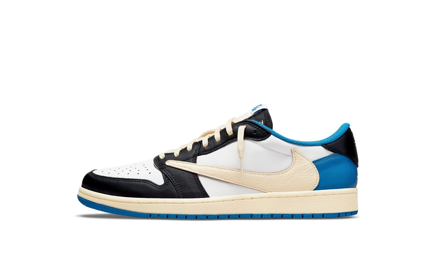 Air Jordan1 Retro Low x Travis Scott 'Sail Black Military Blue'