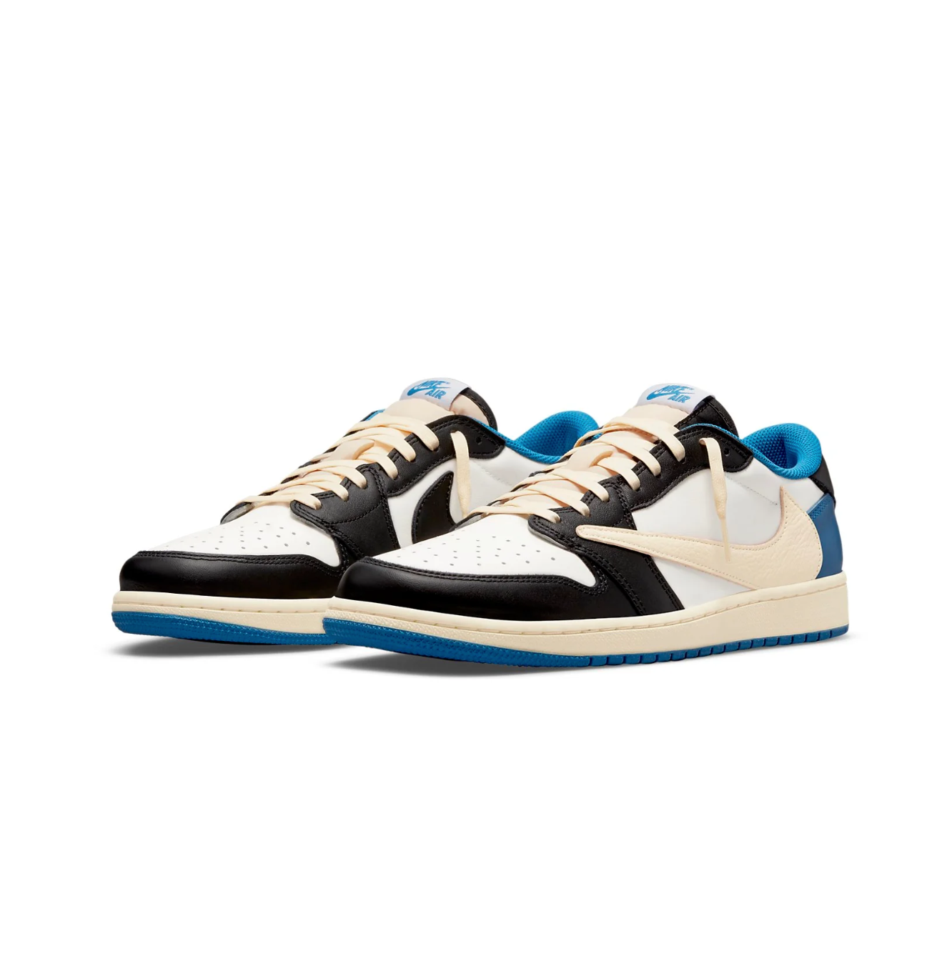 Air Jordan1 Retro Low x Travis Scott 'Sail Black Military Blue'