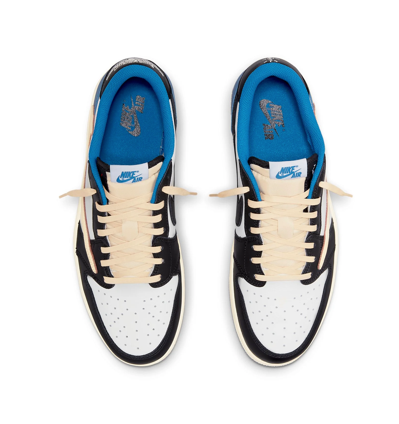 Air Jordan1 Retro Low x Travis Scott 'Sail Black Military Blue'
