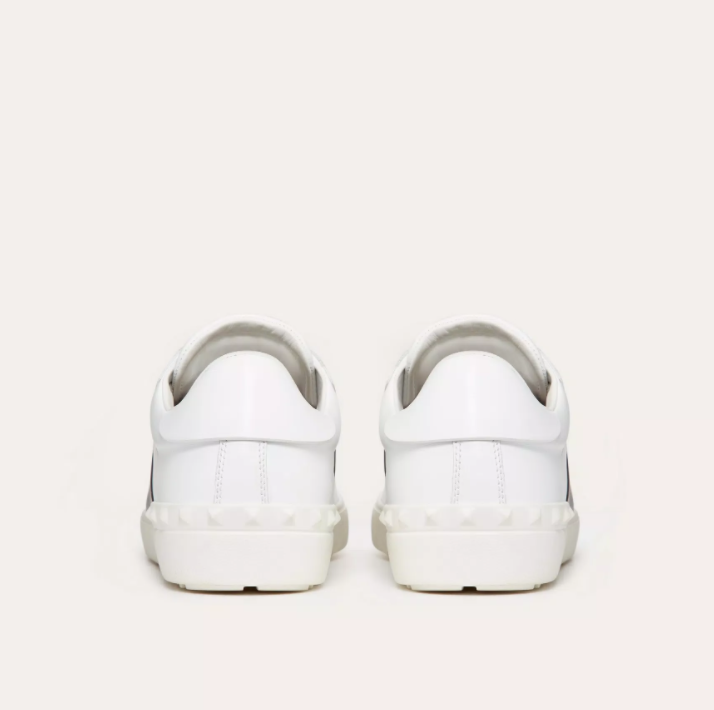 Valentino Open Lace-Up Sneaker - White and Navy