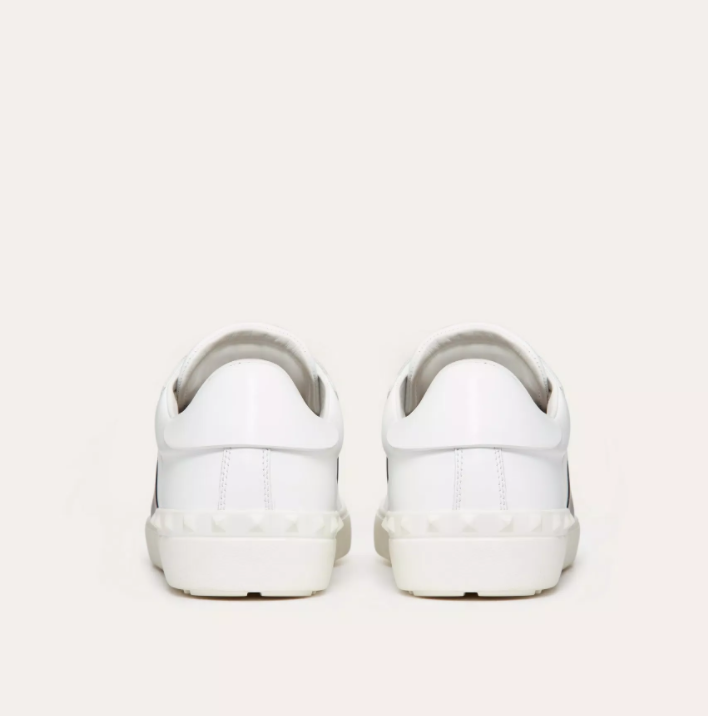 Valentino Open Lace-Up Sneaker - White and Black
