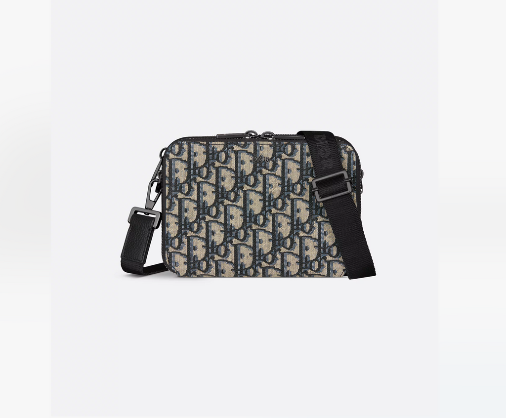 Dior Oblique Jacquard Shoulder Bag - Beige