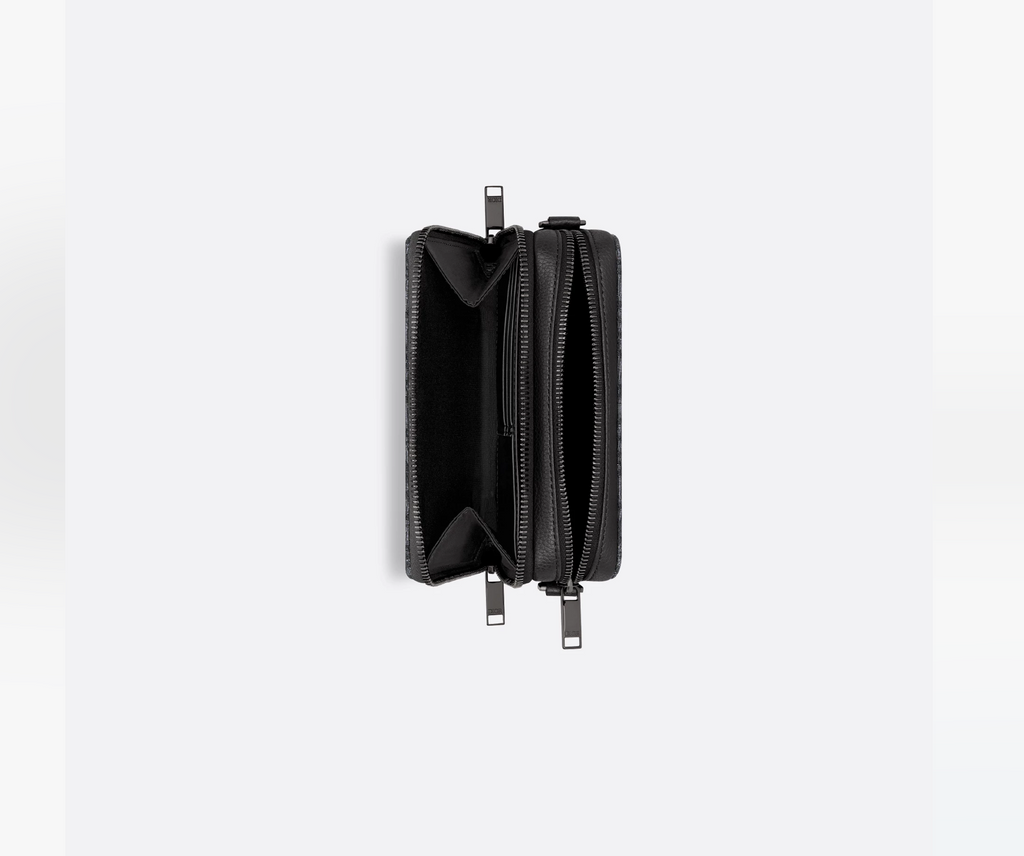 Dior Oblique Jacquard Shoulder Bag - Black